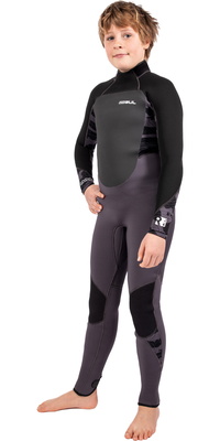 2026 Gul Junior Response 5/3mm Back Zip Wetsuit RE1218-C1 - Charcoal / Contour Camo